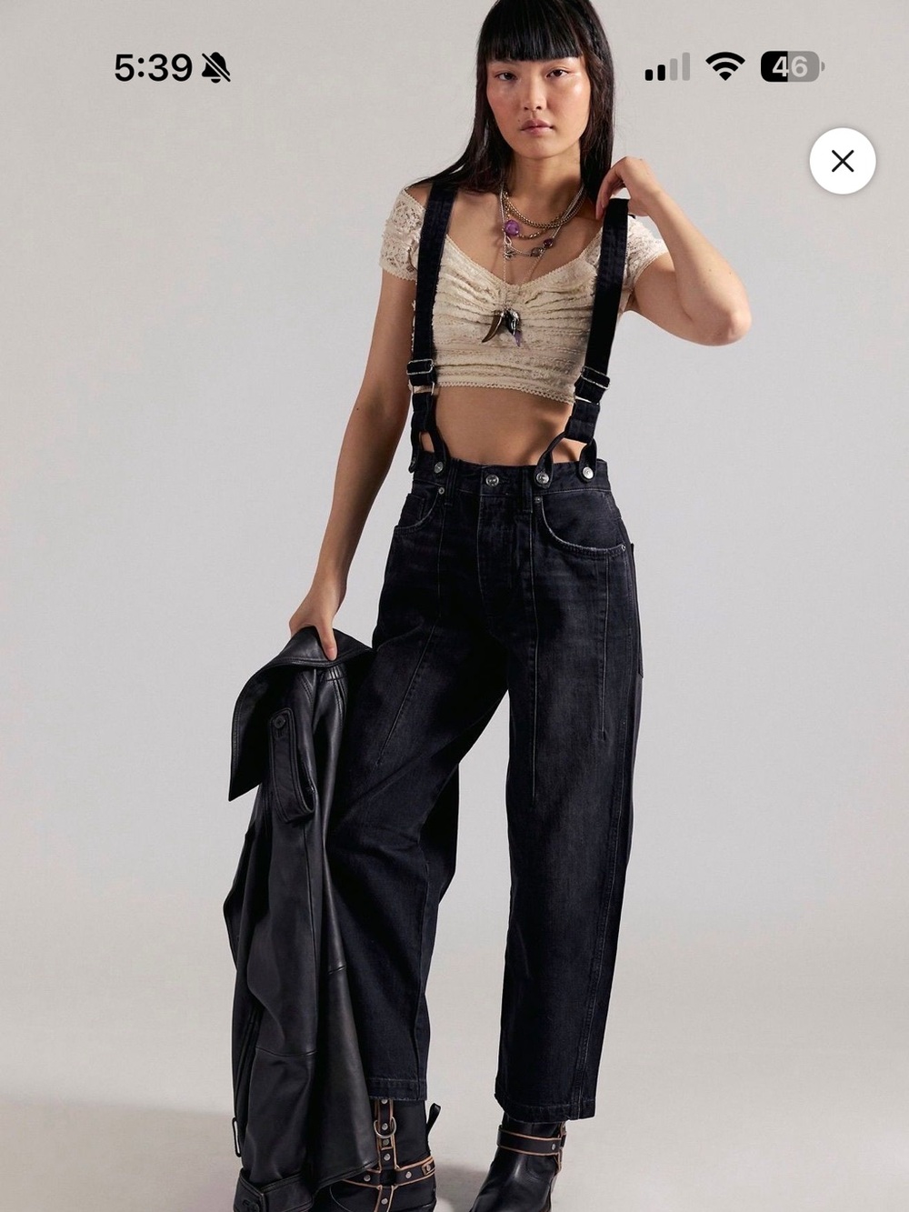 Free People We the Free Berkley Suspender jeans